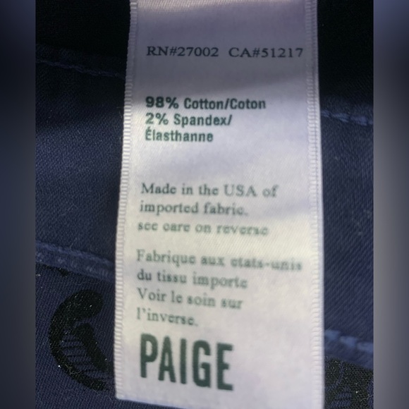 NWT: PAIGE VERDUGO SKINNY
BLUE & BLK FLORAL PRINT (26:fits like 25) - Picture 6 of 7